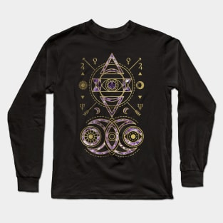 Mystical Sacred Geometry Ornament Long Sleeve T-Shirt